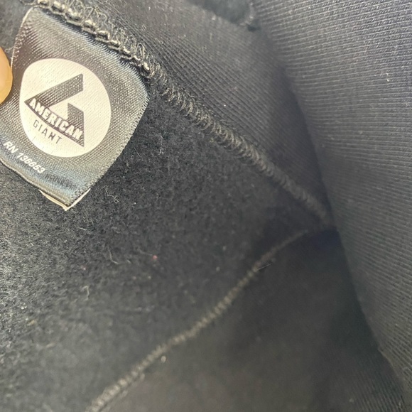 American Giant Black Full Zip Hoodie Jacket Women’s size‎ Large - Picture 4 of 13